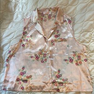 Oscar de la Renta Pink Button Down Shirt with Notched Collar